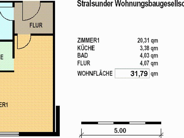 1 Raumwohnung in Grünhufe!