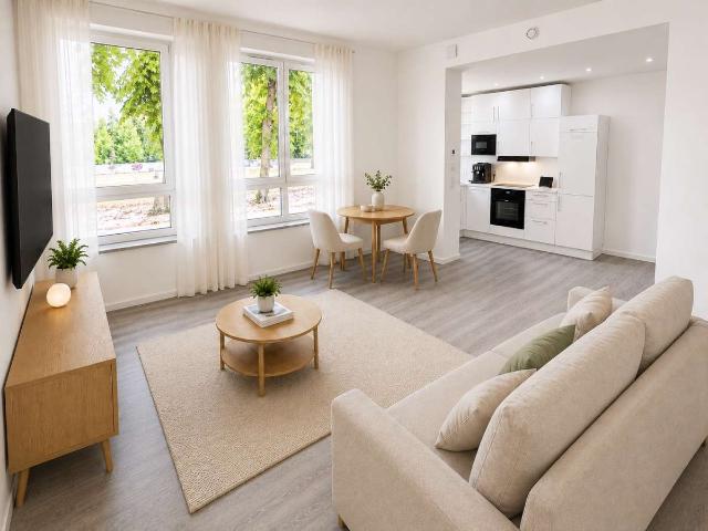 1 Raum WE barrierearm, Apartment 32,9 m² im Erdgeschoss
