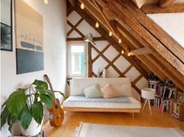 1½ room attic apartment in Schmerikon SG, furnished, temporary