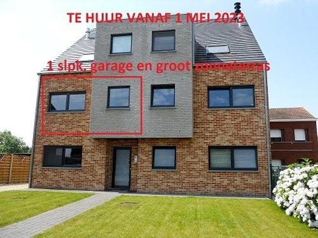 1 slpk appartement met garage en groot terras