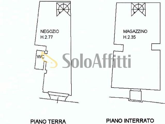 1 vetrina bilocale 30mq
