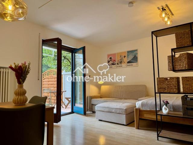 1 Zi. Wohnung Univiertel Augsburg, TG Stellplatz, Garten, möbliert, inkl. NK & Internet