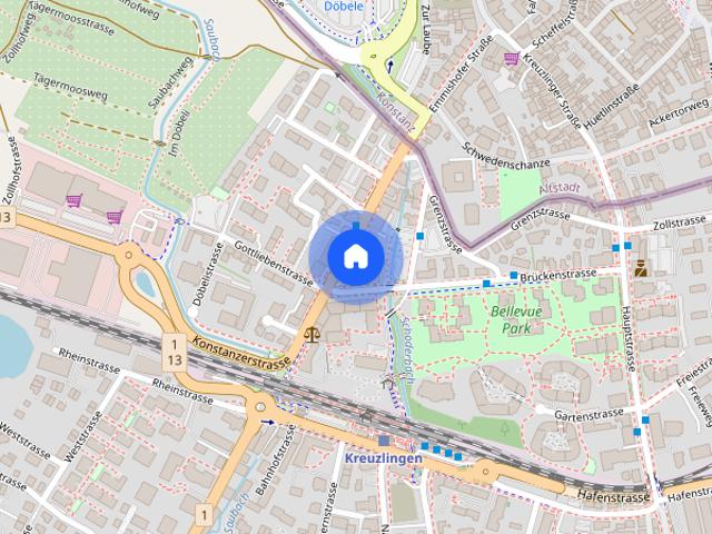 1 Zimmer, 40 m², 1. Stock