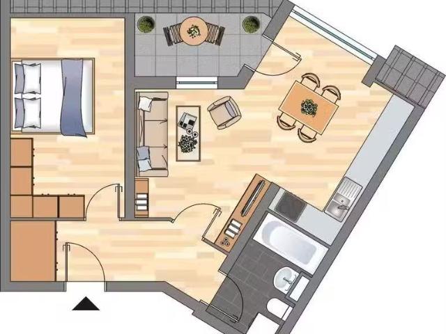 1 Zimmer 46 m² 408 € Kaltmiete Wohnungen in Bobenheim Rox.