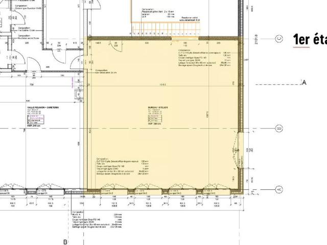 1 Zimmer, 100 m², 1. Stock
