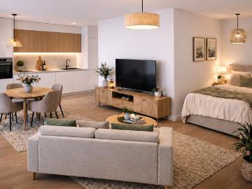 1 Zimmer, 28 m², 1. Stock