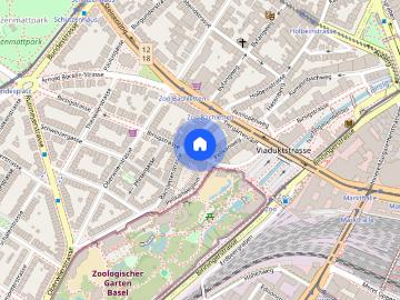 Neubad, Bachletten - Keller, Parkplatz