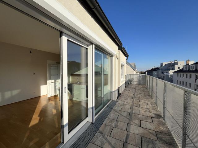 1 Zimmer Wohnung mit großer Terrasse im DG in ländlicher Ruhelage schöner Neubau zu mieten in 1230 Wien