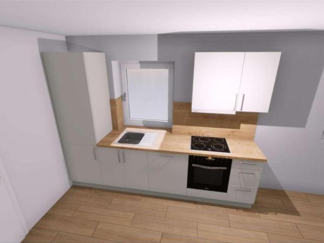 1 Zimmer Wohnung mit offener Küche und Abstellraum