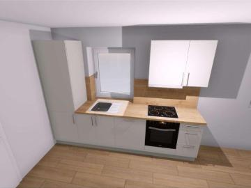 1 Zimmer Wohnung mit offener Küche und Abstellraum