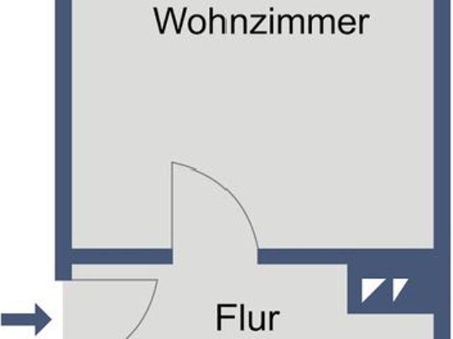 1 Zimmer Wohnung im 4. OG – Zugang nur über Treppenhaus kein Aufzug