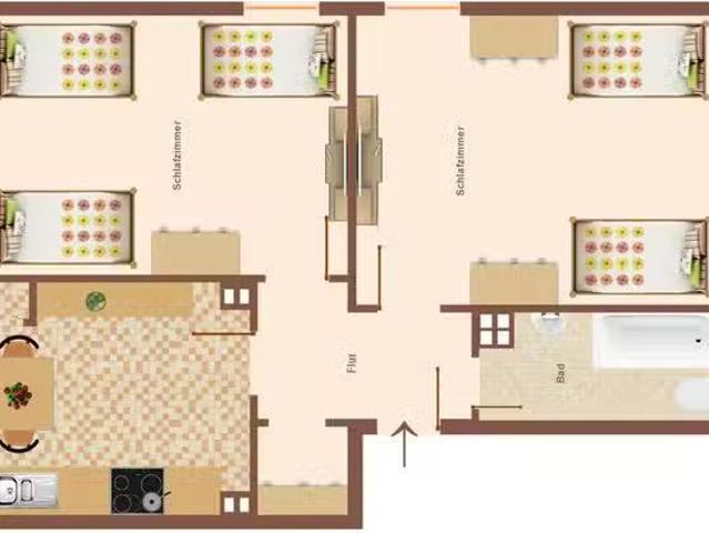 1 Zimmer Wohnung in Oldenburgstraße, Langerfeld