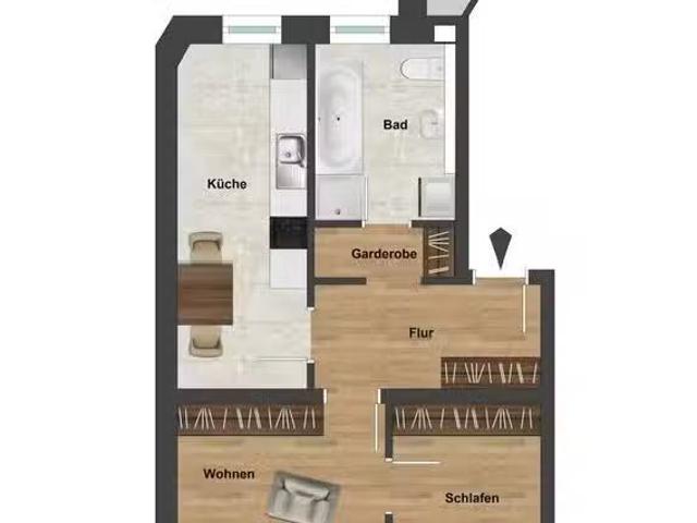 1 Zimmer Wohnung in Endersstraße, Alt West