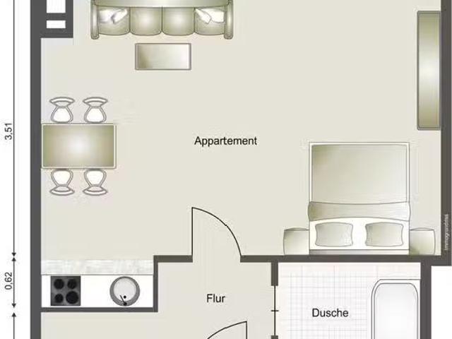 1 Zimmer Wohnung in Römerstraße, Graurheindorf