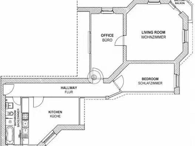 1 Zimmer Wohnung in Skladanowskystraße, Bezirk Pankow