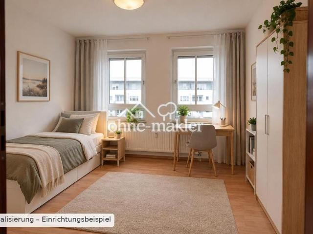 1 Zimmer Apartment in Laubegast: frisch gestrichen, Einbauküche, Aufzug – auf Wunsch eingerichtet