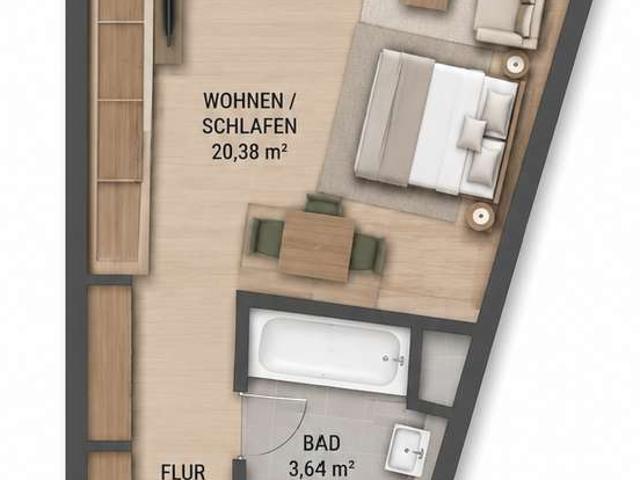 1 Zimmer Appartement mit atemberaubendem Panorama