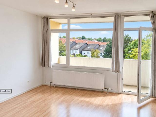 1 Zimmer Appartement mit EBK, saniertem Bad, Balkon im 4. OG in Mainz Marienborn vermietet