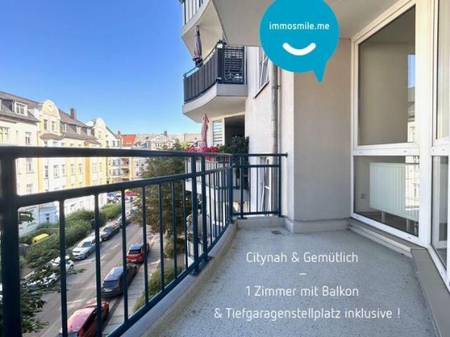 1 Zimmer • Balkon • Einbauschrank • Aufzug • Tiefgarage • Kaßberg • schnell sein lohnt sich