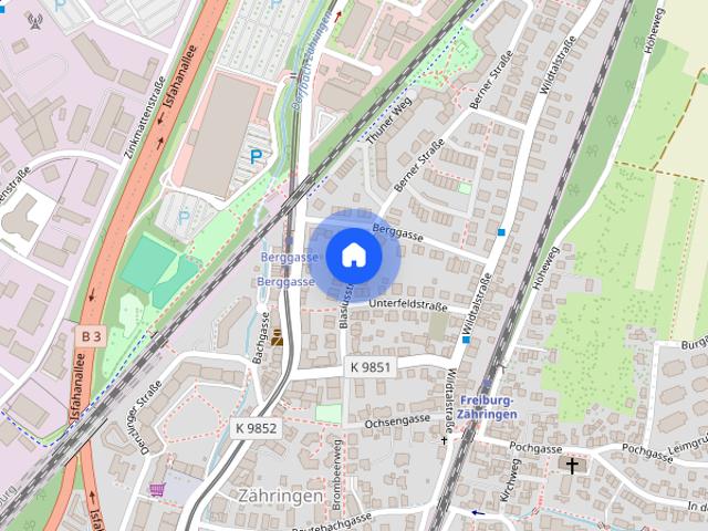 1 Zimmer Studentenapartment mit Terrasse & Gartenzugang Top Lage in Freiburg Zähringen