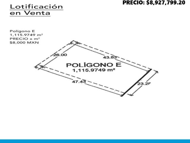 1,115.9749 M2 TERRENOS URBANOS EN VENTA BLVD. QUINTERO ARCE