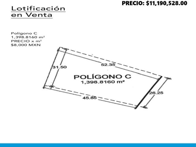 1,398.8160 M2 TERRENOS URBANOS EN VENTA BLVD. QUINTERO ARCE