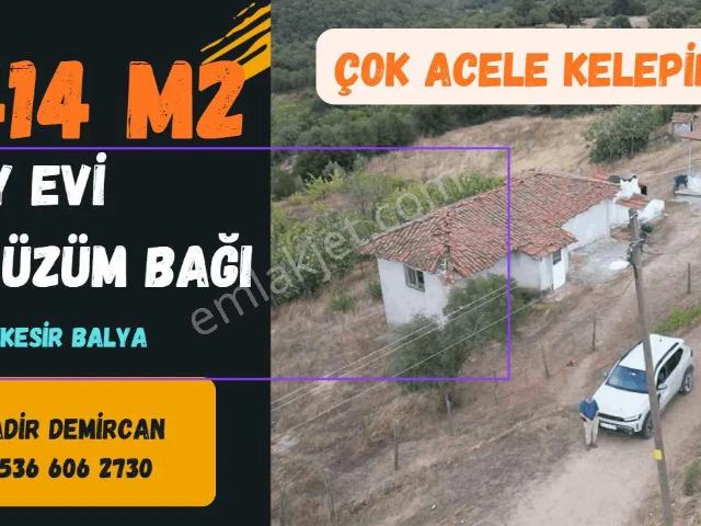 1.414 M2 Acele Satılık Köy Evi Keşif Arazi. Balıkesir Balya Göloba Köyü 134 Ada 4 Parselde