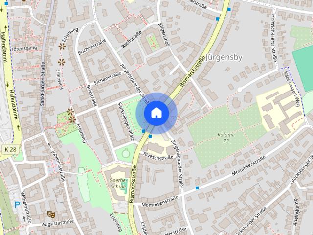 1,50 Zimmer Wohnung, Jürgensgaarder Str. 11, EG li. ! Bitte bewerben Sie sich online !