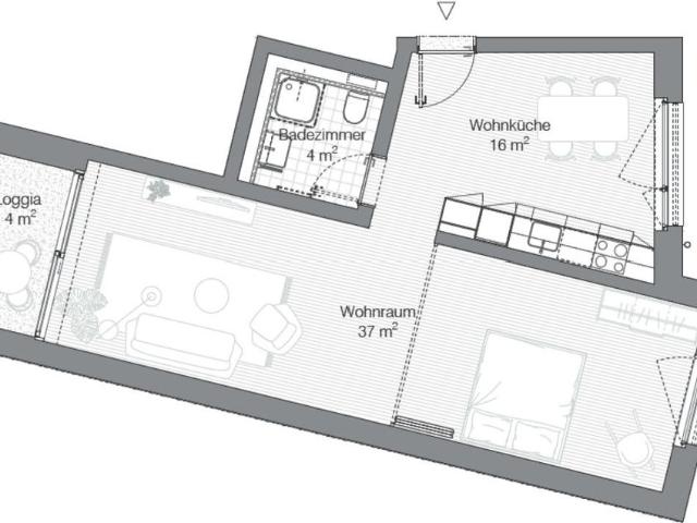 1.5 Zimmer Wohnung