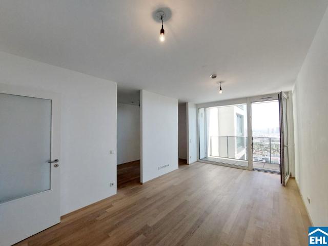 1,5 Zimmerwohnung mit Balkon im 15. OG im Herzen von Monte Laa