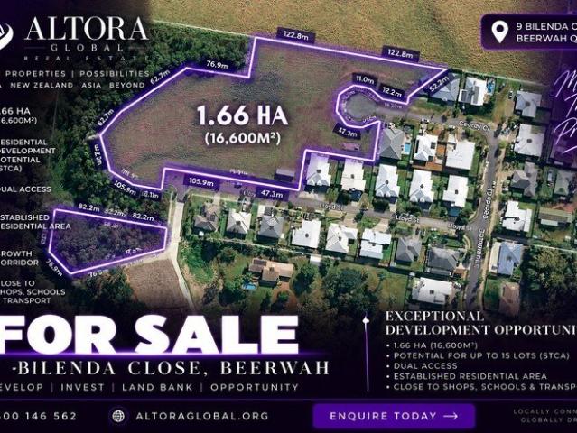 1.66HA BEERWAH LANDHOLDING | RESIDENTIAL DEVELOPMENT POTENTIAL | DUAL ACCESS