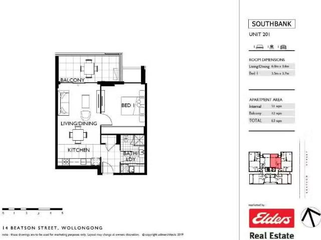 206/14 Beatson Street, Wollongong Apartment for rent Listed b.