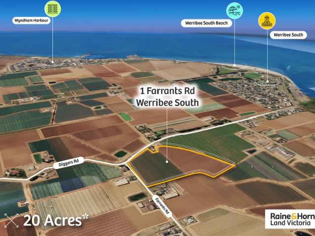 20 ACRES PRIME CORNER SITE FEW PROPERTIES AWAY FROM WERRIBEE SOUTH BEACH!
