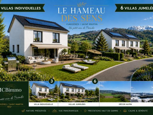 2223 / Doppelhaushälfte mit Panoramablick im Hameau des Sens
