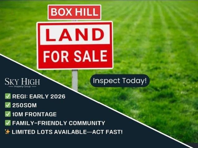 250sqm block with a generous 10m frontage, ready for your custom dream home in Box Hill