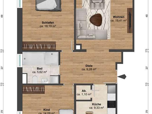 25436 Rosenstadt Uetersen 3 Zimmer Eigentumswohnung vermietet mit Balkon und KFZ Stellplatz
