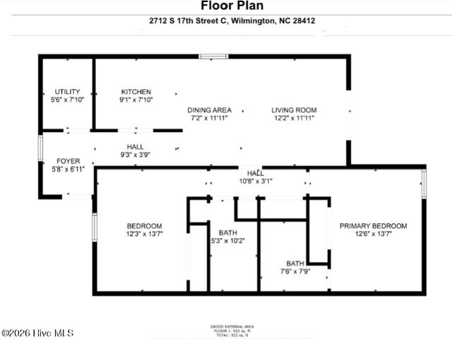 2712 S 17th St, Unit C, Wilmington, NC 28412 | MLS #100564