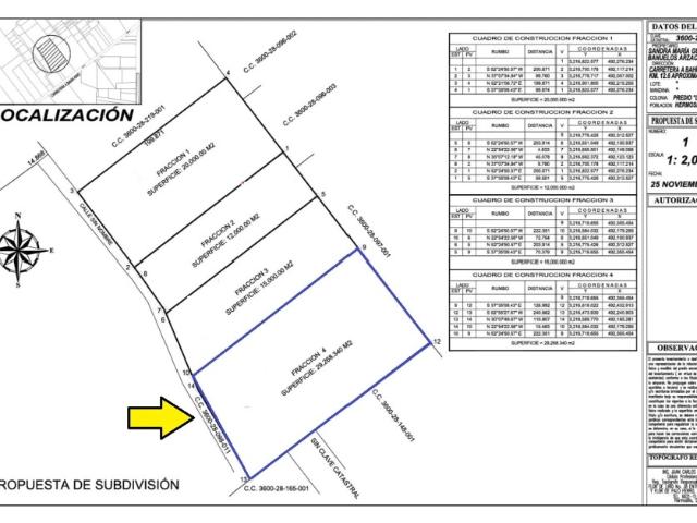 29,268.34 M2 TERRENO EN VENTA CARRETERA A KINO KM 12.6
