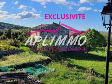 2 maisons en pierres vue panoramique 130m² Saint Pons