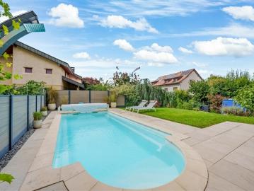 2 Minuten von Payerne entfernt, 7,5 Zimmer Villa des Architekten mit beheiztem Schwimmbad und Jacuzzi