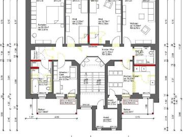2. OG / Laminat / Wanne+Dusche+Fenster / zwei Balkon u.v.m