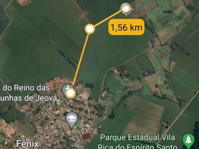 2 ALQUEIRES1,5km do asfalto2,8 Km do Rio IvaiDuas lagoasArgilaMina d&apos água Duas casasUma nova falta a