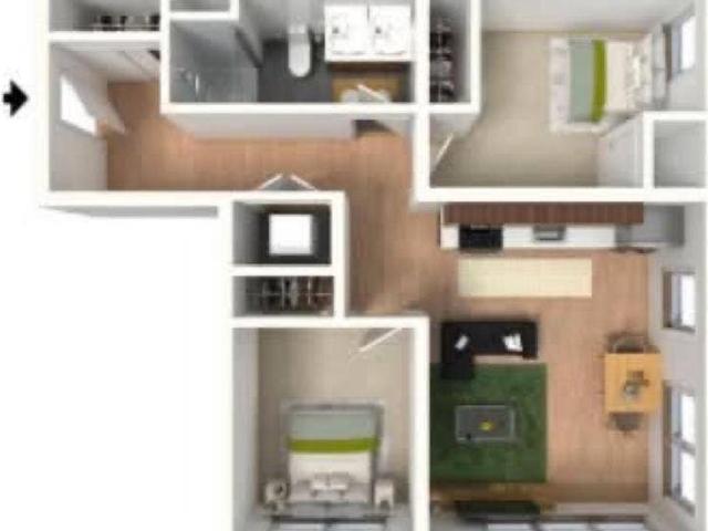 2 bed 1 bath fully furnished