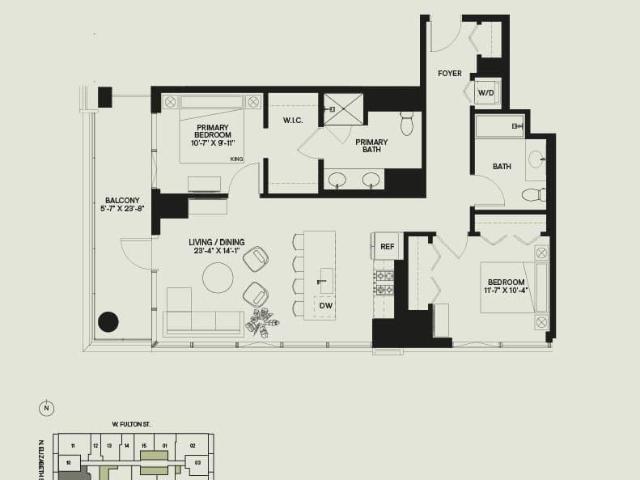 2 bedroom, Chicago IL 60607 104830314