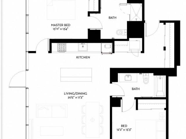 2 bedroom, Chicago IL 60605 105786772