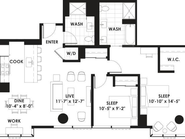 2 bedroom, Chicago IL 60606 103384567