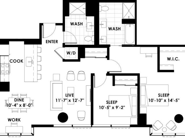 2 bedroom, Chicago IL 60606 105273858