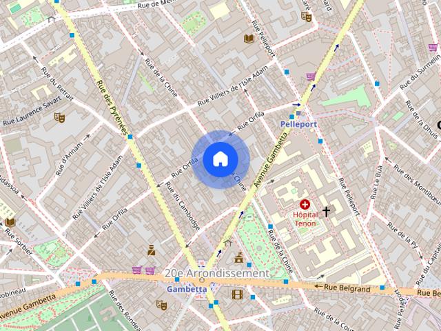 2 bedroom apartment for rent in Gambetta, Paris