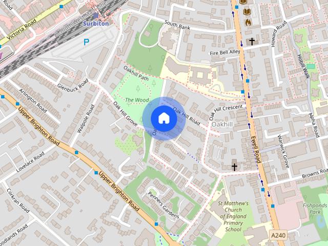 2 bedroom apartment for rent in Surbiton Hill, London