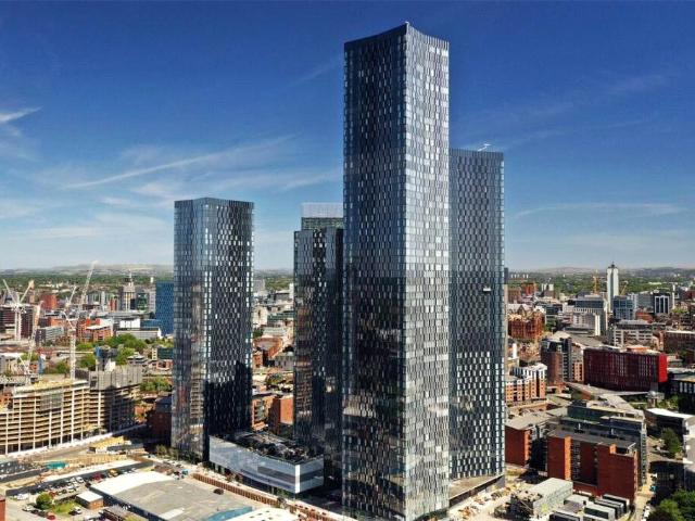 2 bedroom apartment to rent in south tower deansgate square manchester m15